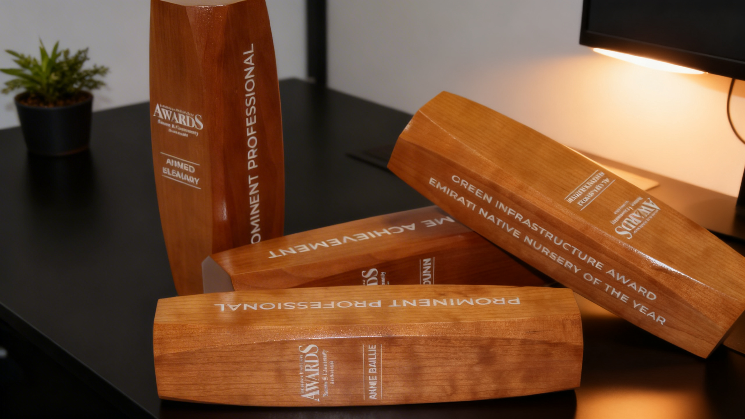 Wooden Modern Trophy view 3